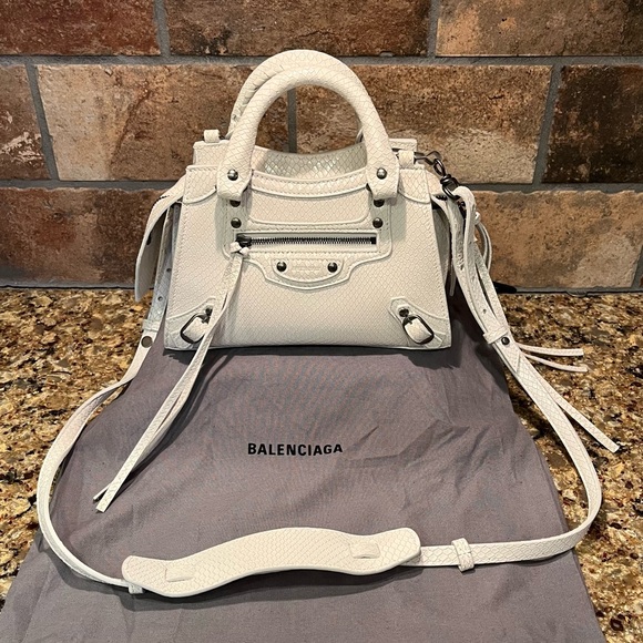 BALENCIAGA Mini Neo Classic Leather Satchel Bag - Picture 1 of 10